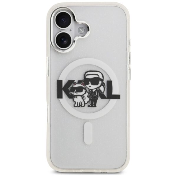 foto_add-330345 Original Pouch KARL LAGERFELD IML Glitter Karl & Choupette Sketch Logo Magsafe for Iphone 17 transparent