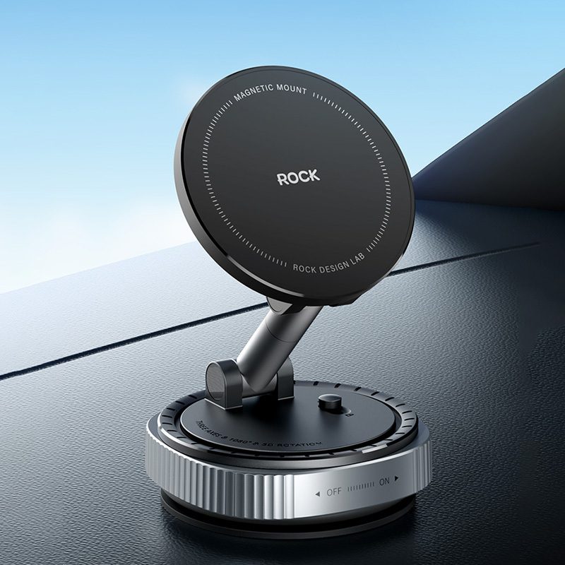 Rock Car holder QS6 vacuum magnetic black