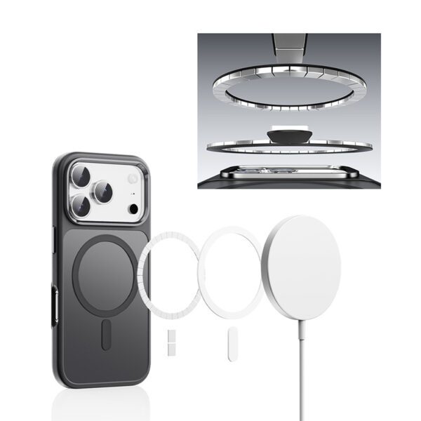 foto_add-331325 Rock Guard Touch Matte Series Magnetic Case for Iphone 17 Pro Max black (metal lens frame)