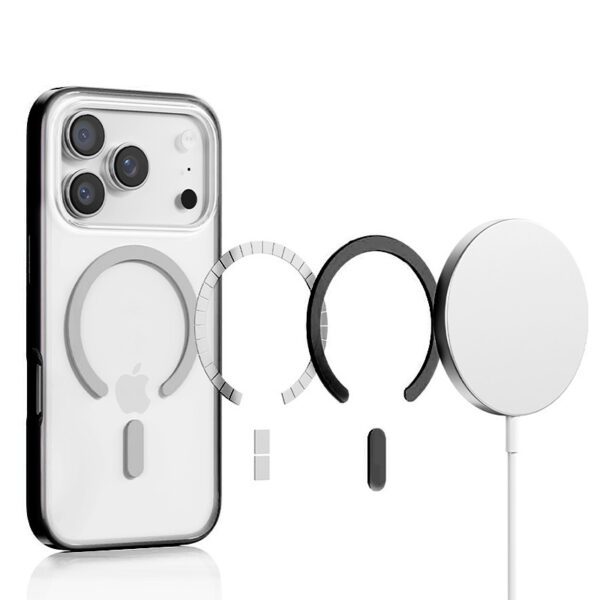 Rock Crystal Armor Series Magnetic Case for Iphone 17 Pro black