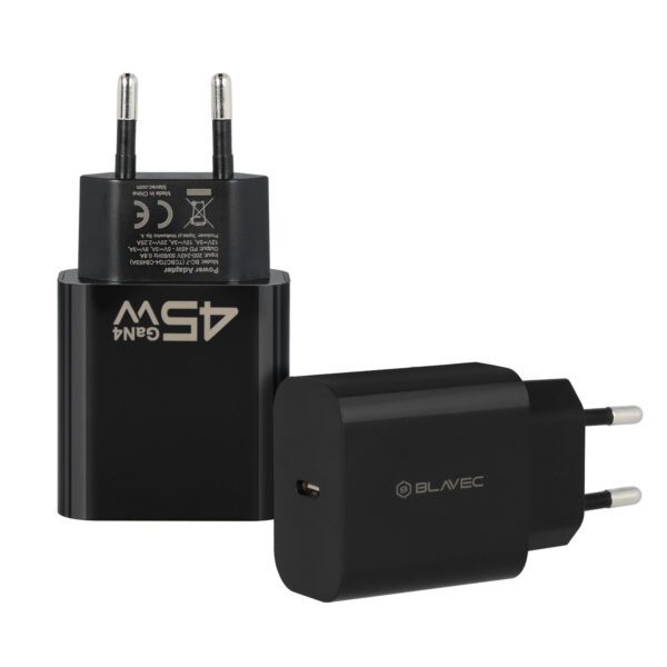 Blavec Wall charger BC-7 GaN4 - Type C - PD QC 45W 3A (TCBC7G4-CB453A) black