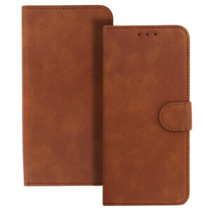 COMMON Universal Book Case (SIZE L) for Iphone 6 Plus/7 Plus/8 Plus/Xs Max/11 Pro Max/Samsung S20 FE/S21 FE/S10 Plus/A10/A32/A54/Xiaomi 12 Lite/Huawei P30 Pro brown