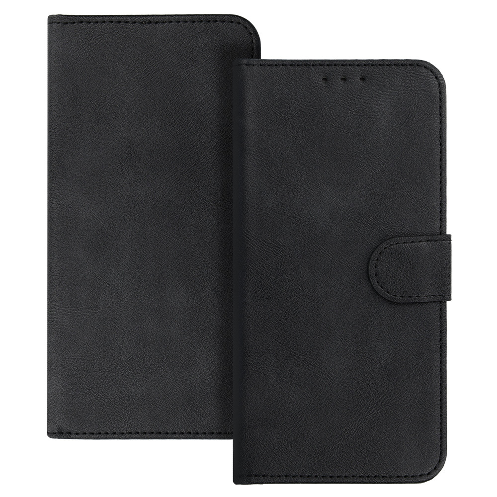 COMMON Universal Book Case (SIZE L) for Iphone 6 Plus/7 Plus/8 Plus/Xs Max/11 Pro Max/Samsung S20 FE/S21 FE/S10 Plus/A10/A32/A54/Xiaomi 12 Lite/Huawei P30 Pro black