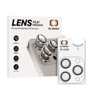 product-103359 Tempered glass Tel Protect 3D Lens on camera for Iphone 17 Pro/17 Pro Max transparent (lens 3 pieces)