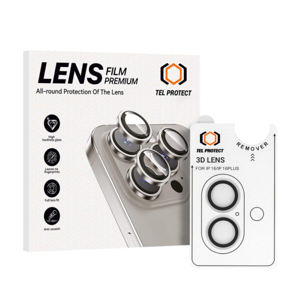 product-103362 Tempered glass Tel Protect 3D Lens on camera for Iphone 17 transparent (lens 2 pieces)