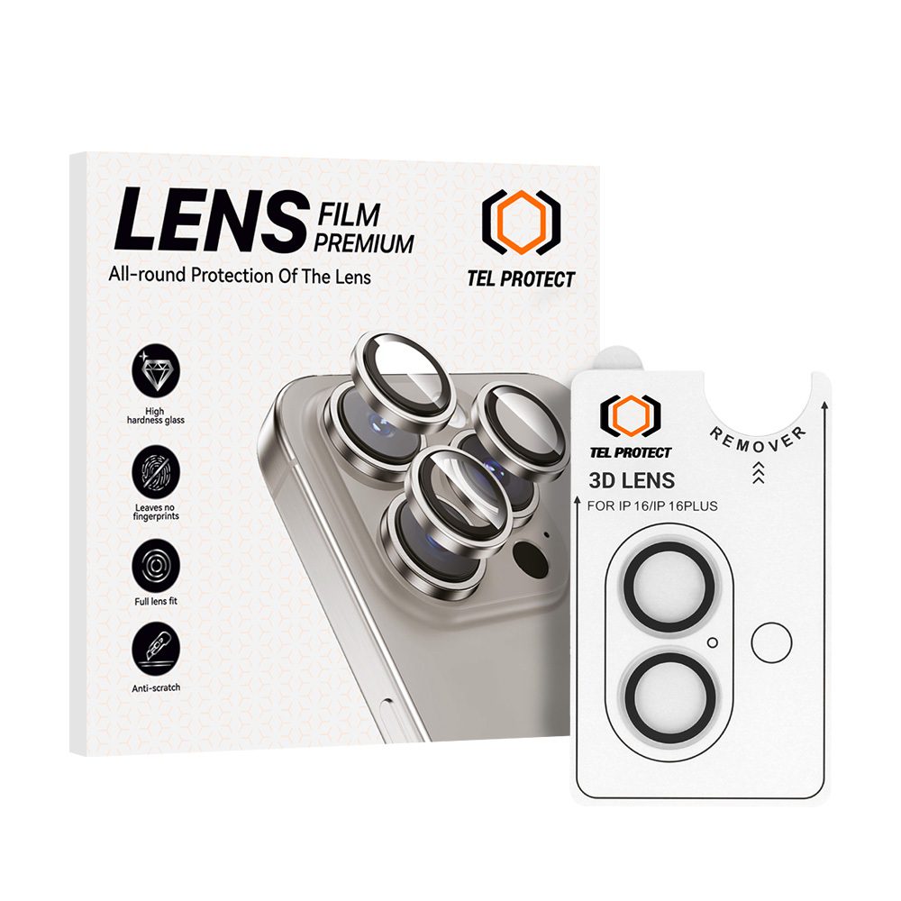 product-103362 Tempered glass Tel Protect 3D Lens on camera for Iphone 17 transparent (lens 2 pieces)