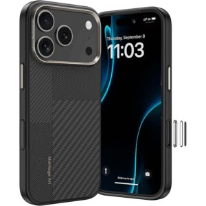 Benks Montage Magnetic Armor Pro Kevlar Case Metal Frame 600D+1500D (MA69) for Iphone 17 Pro black (Camera Control Button)