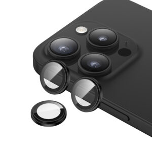 Benks Tempered glass DR Sapphire Lens Protector on camera for Iphone 15 Pro/15 Pro Max (lens 3 pieces) black