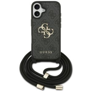 Original Case GUESS 4G Big Logo Cord Stap Crossbody for Iphone 17 black
