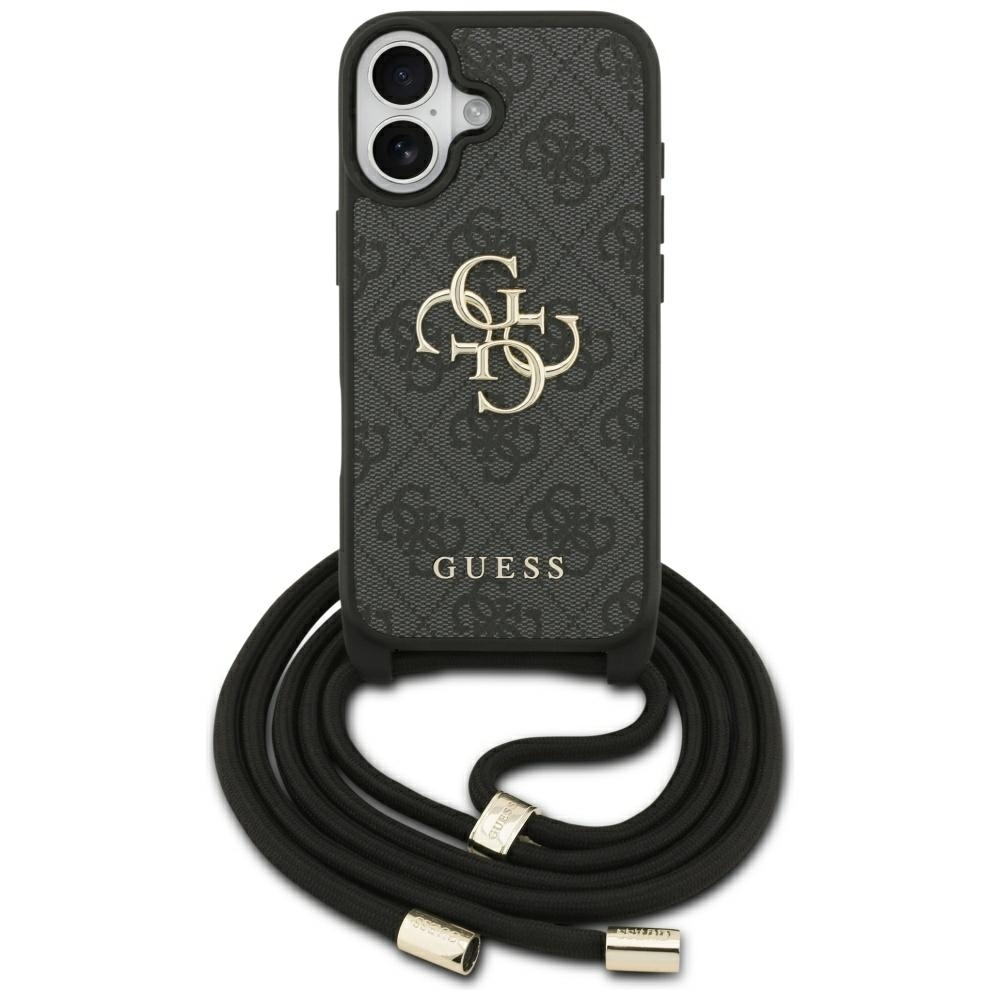 Original Case GUESS 4G Big Logo Cord Stap Crossbody for Iphone 17 black