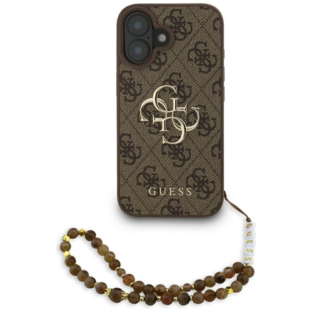 Original Case GUESS 4G Strap 4G Classic Logo for Iphone 16 Pro Max brown