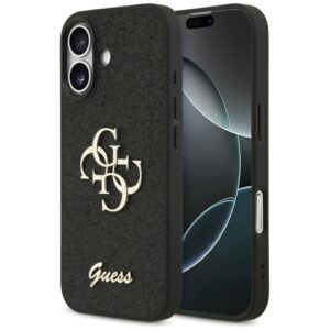 Original Case GUESS Fixed Glitter Big 4G for Iphone 17 black