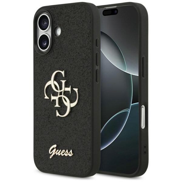 Original Case GUESS Fixed Glitter Big 4G for Iphone 17 black