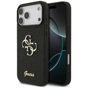 Original Case GUESS Fixed Glitter Big 4G for Iphone 17 Pro Max black