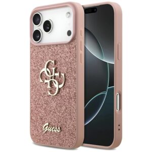 Original Case GUESS Fixed Glitter Big 4G for Iphone 17 Pro Max pink
