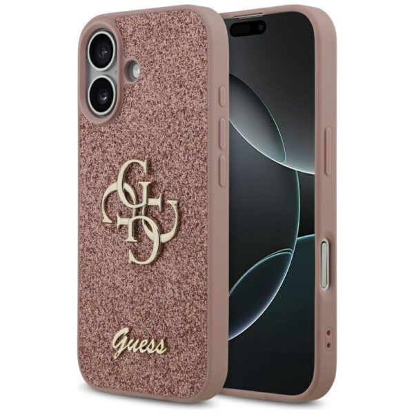 product-104365 Original Case GUESS Fixed Glitter Big 4G for Iphone 17 pink