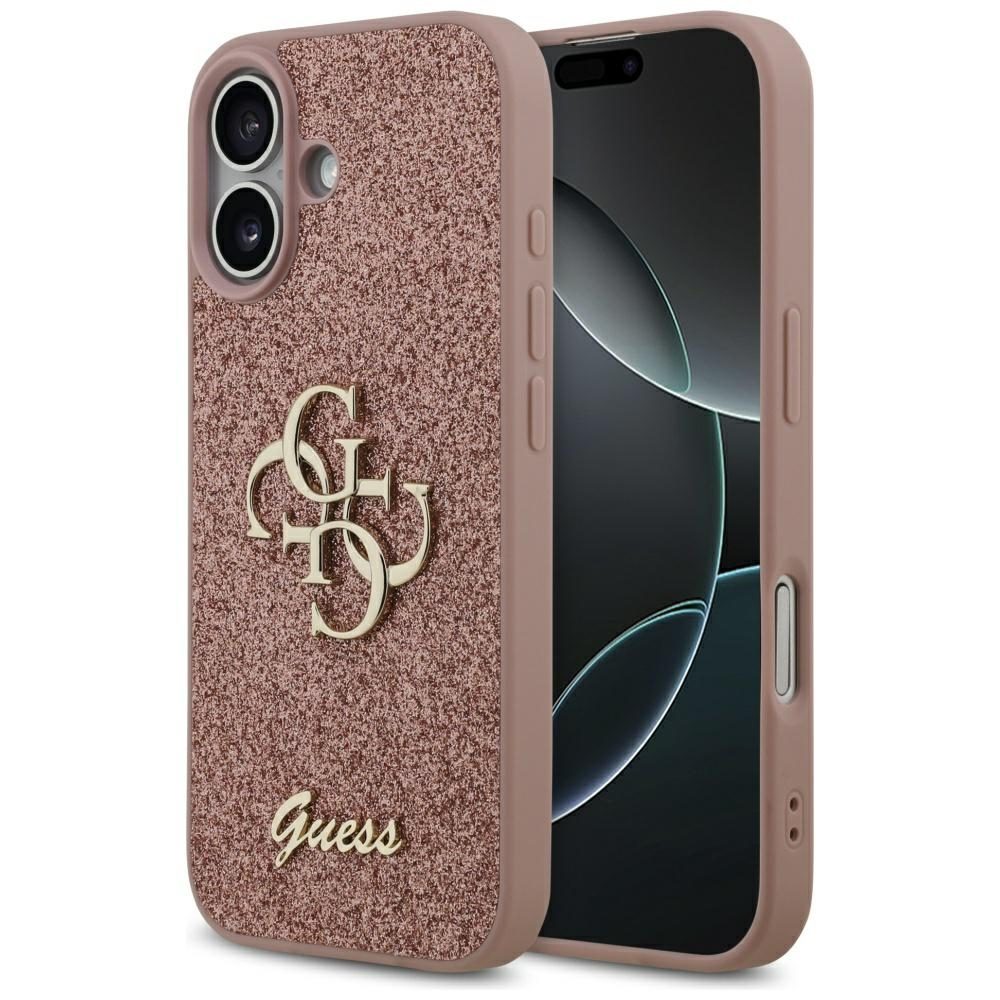 product-104365 Original Case GUESS Fixed Glitter Big 4G for Iphone 17 pink