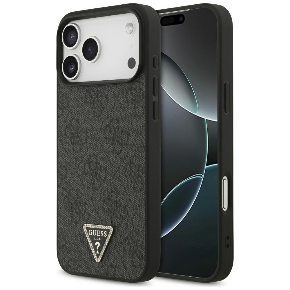 product-104442 Original Case GUESS Leather 4G Triangle Strass MagSafe for Iphone 17 Pro Max black