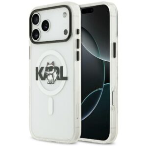 Original Pouch KARL LAGERFELD IML Choupette Sketch Logo Magsafe for Iphone 17 transparent