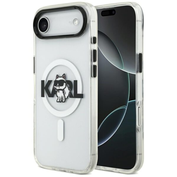 Original Pouch KARL LAGERFELD IML Choupette Sketch Logo Magsafe for Iphone 17 Air transparent