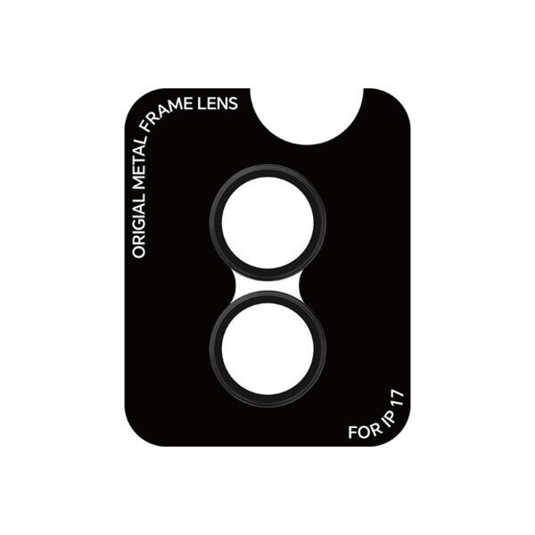 Rock Tempered glass Pure Series Camera Lens on camera for Iphone 17 (lens 2 pieces) black