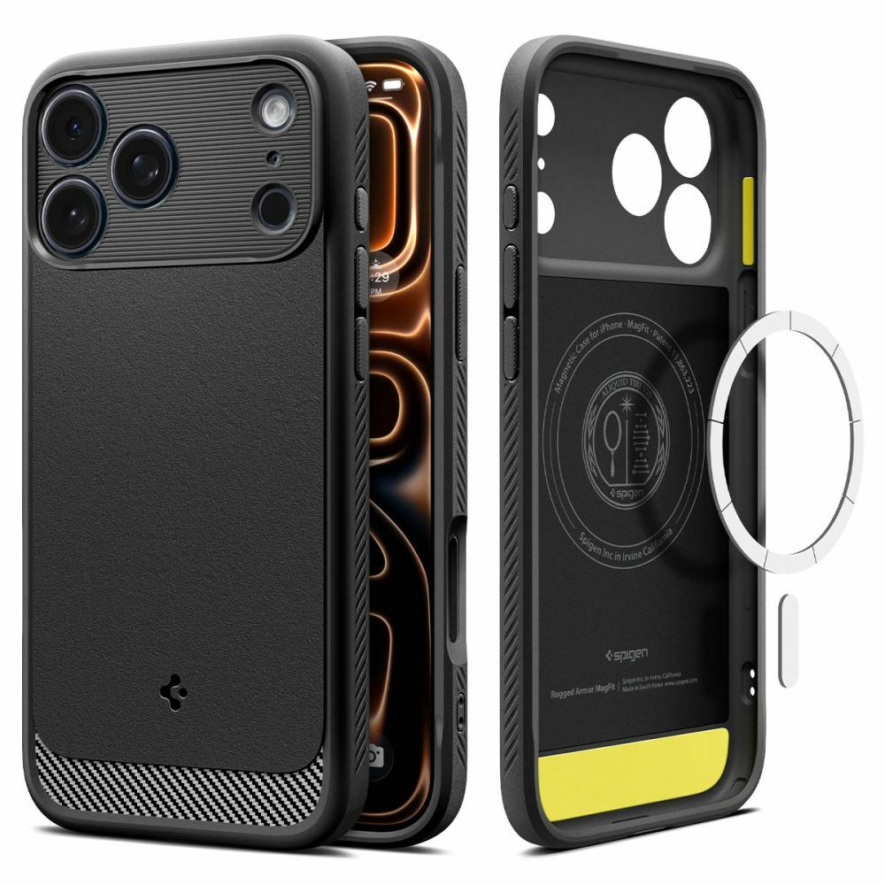 Case SPIGEN Rugged Armor Mag Magsafe ACS10329 for Iphone 17 Pro - Matte Black