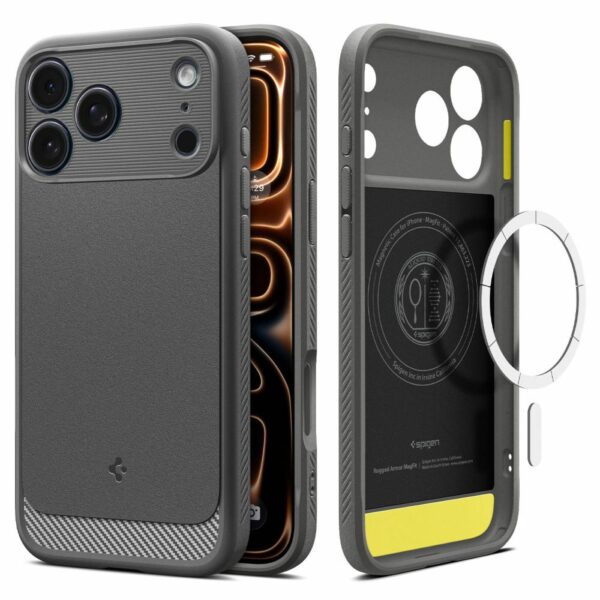 Case SPIGEN Rugged Armor Mag Magsafe ACS10264 for Iphone 17 Pro Max - Grey