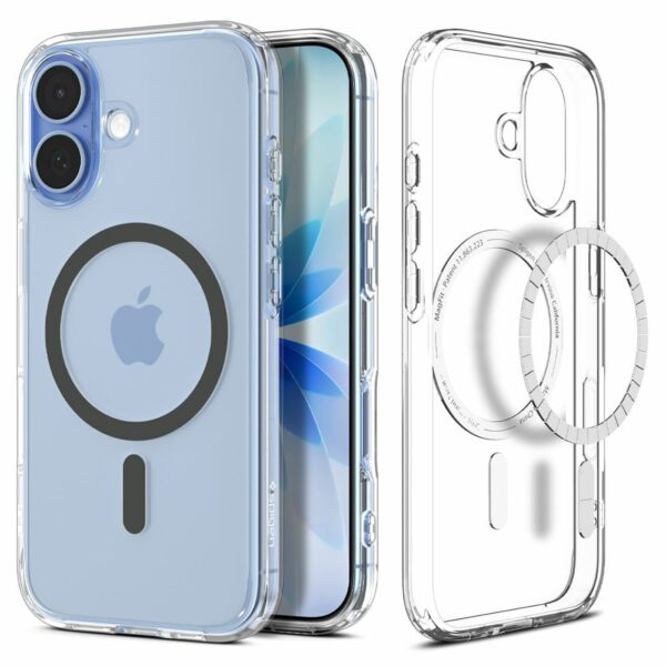 Case SPIGEN Ultra Hybrid Mag Magsafe ACS10381 for Iphone 17 - Clear/Graphite