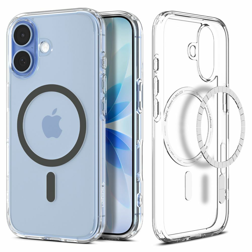 Case SPIGEN Ultra Hybrid Mag Magsafe ACS10381 for Iphone 17 - Clear/Graphite