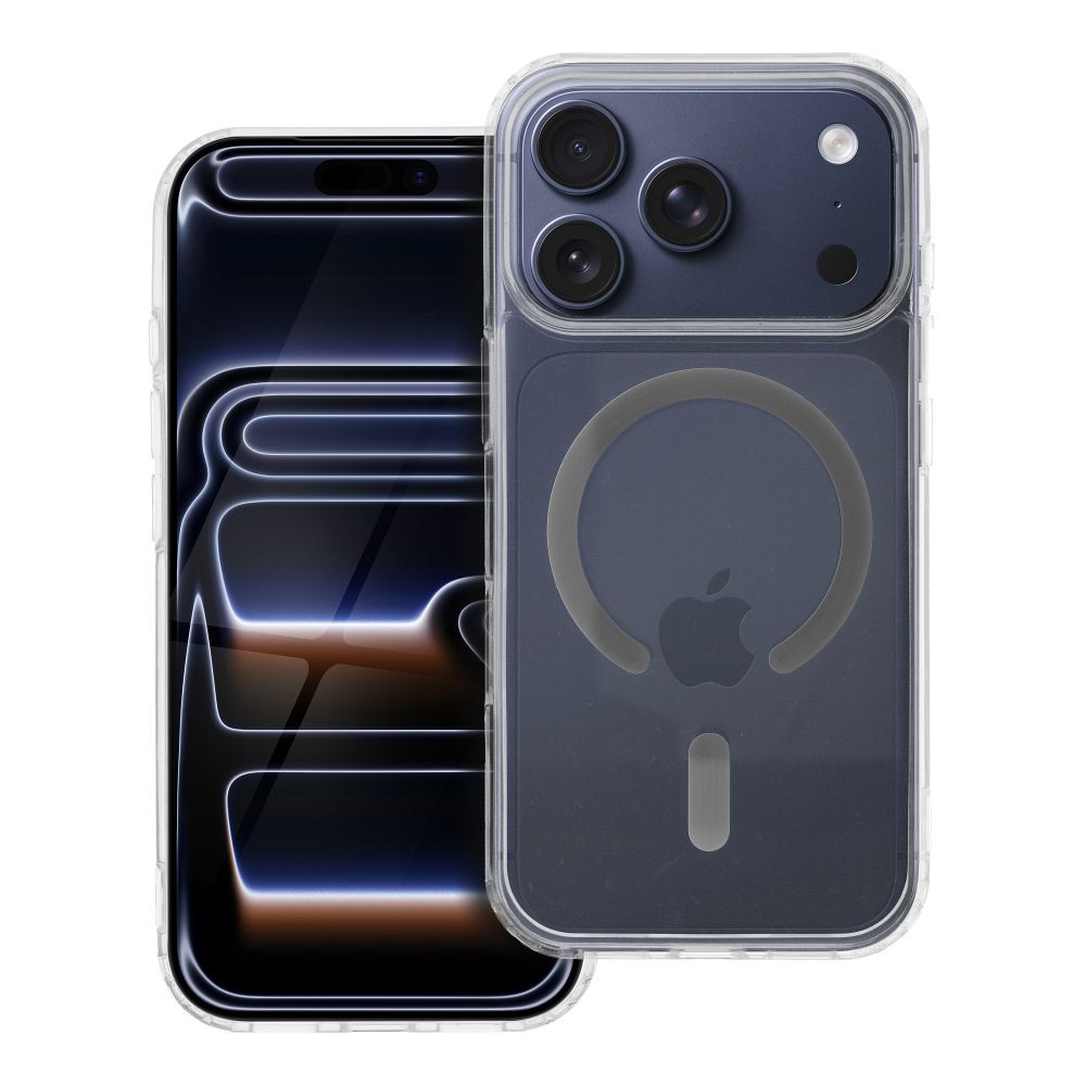 Drop Glue Colorful Ring Mag Cover compatible with MagSafe for IPHONE 17 Pro grey