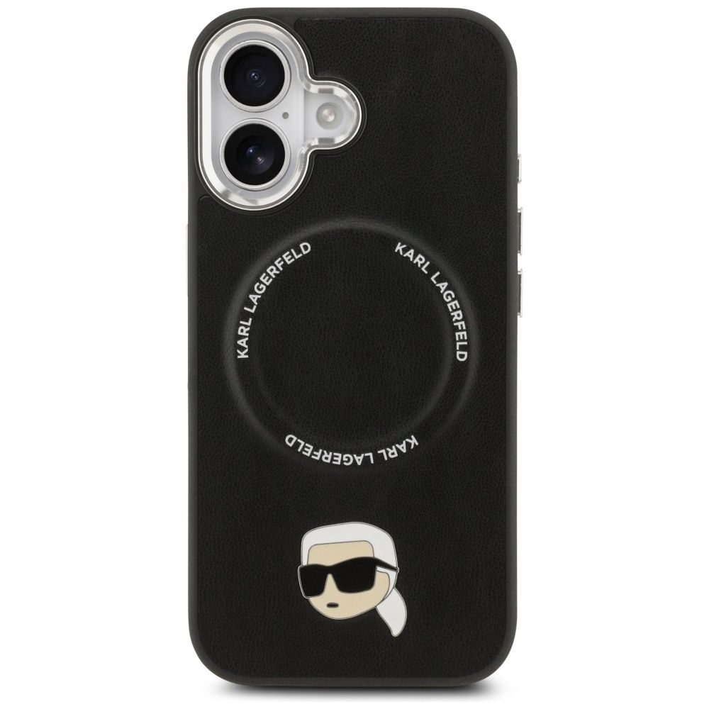 021fb3bb1df61deaba7247eccb5ea822 KARL LAGERFELD case for IPHONE 17 compatible with MagSafe KLHMP17SPSMLRKLK (PU Karl Pin) black