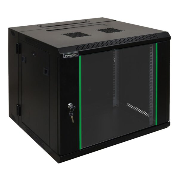 0285290 Επιτοίχια Καμπίνα 12U Power On DSW.6612 Double Section 600x600x635mm
