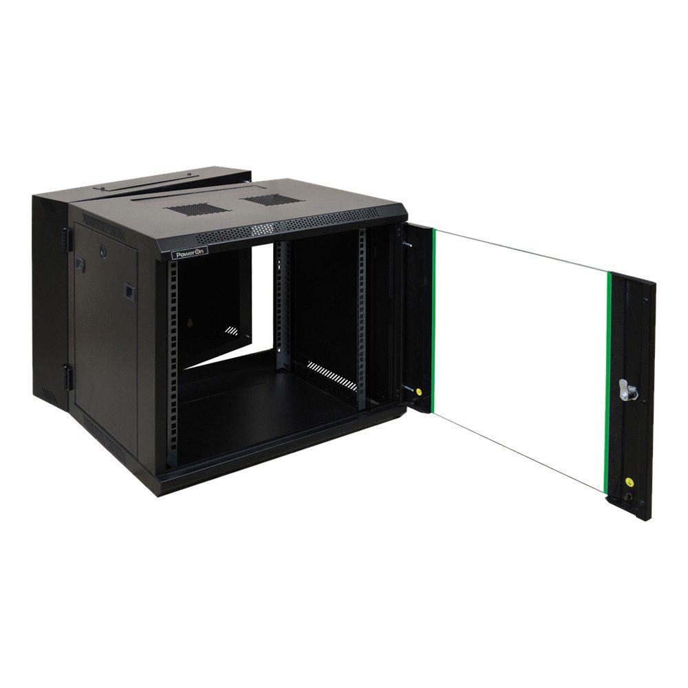 0285291 Επιτοίχια Καμπίνα 12U Power On DSW.6612 Double Section 600x600x635mm