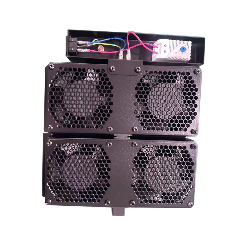 0285375 Μονάδα Ψύξης 4 Ανεμιστήρων με Θερμοστάτη Power On TSFAN-S4 για Επιδαπέδια Καμπίνα 600x800mm