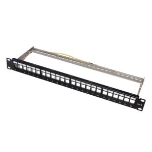 0285401 Keystone Patch Panel 24 Θέσεων 1U Power On BPP-F-24 FTP με Βάση Στήριξης