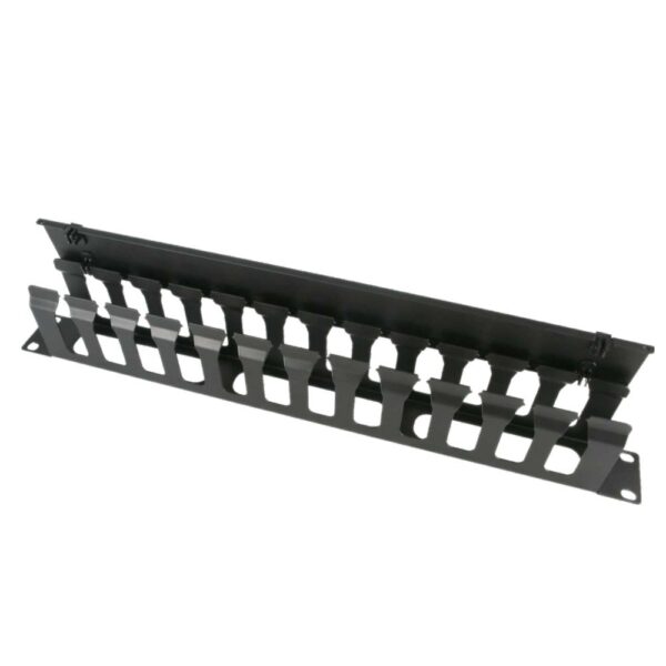 0285411 Οδηγός Καλωδίων 12 Θέσεων 1U Power On CM-121-HG με Αναδιπλούμενο Μπροστινό Πάνελ