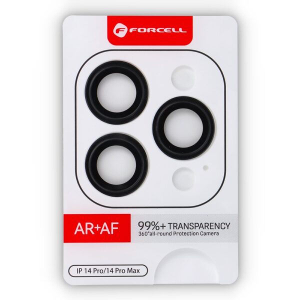 Forcell Premium Camera Lens Tempered Glass - for iPhone 14 Pro / 14 Pro Max Space Black