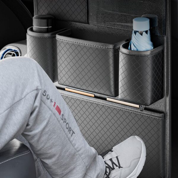 0ea33def1fe04af2c647f9b1721e49f4 Car organizer for front seats with compartments NAPPA black