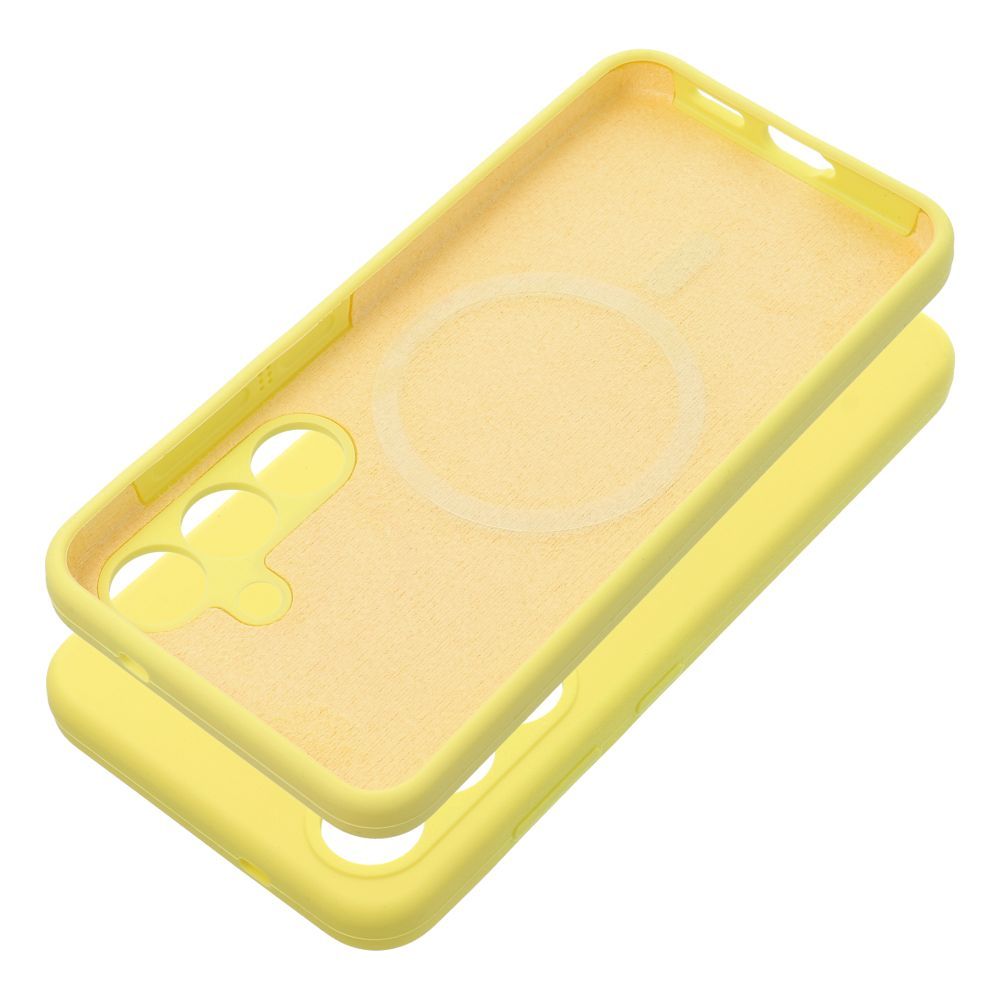 0fdaf816825a260673aef2ab2347cccc Case SILICONE 2mm for SAMSUNG S25 compatible with MagSafe lemon