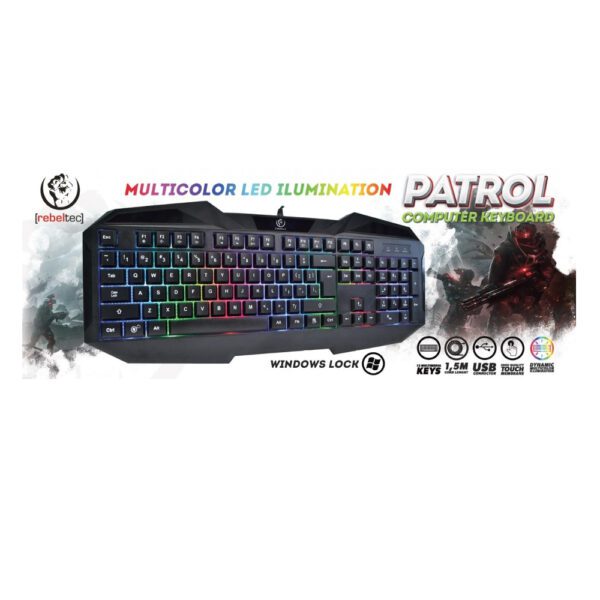 Rebeltec Patrol wire keyboard with backlight black