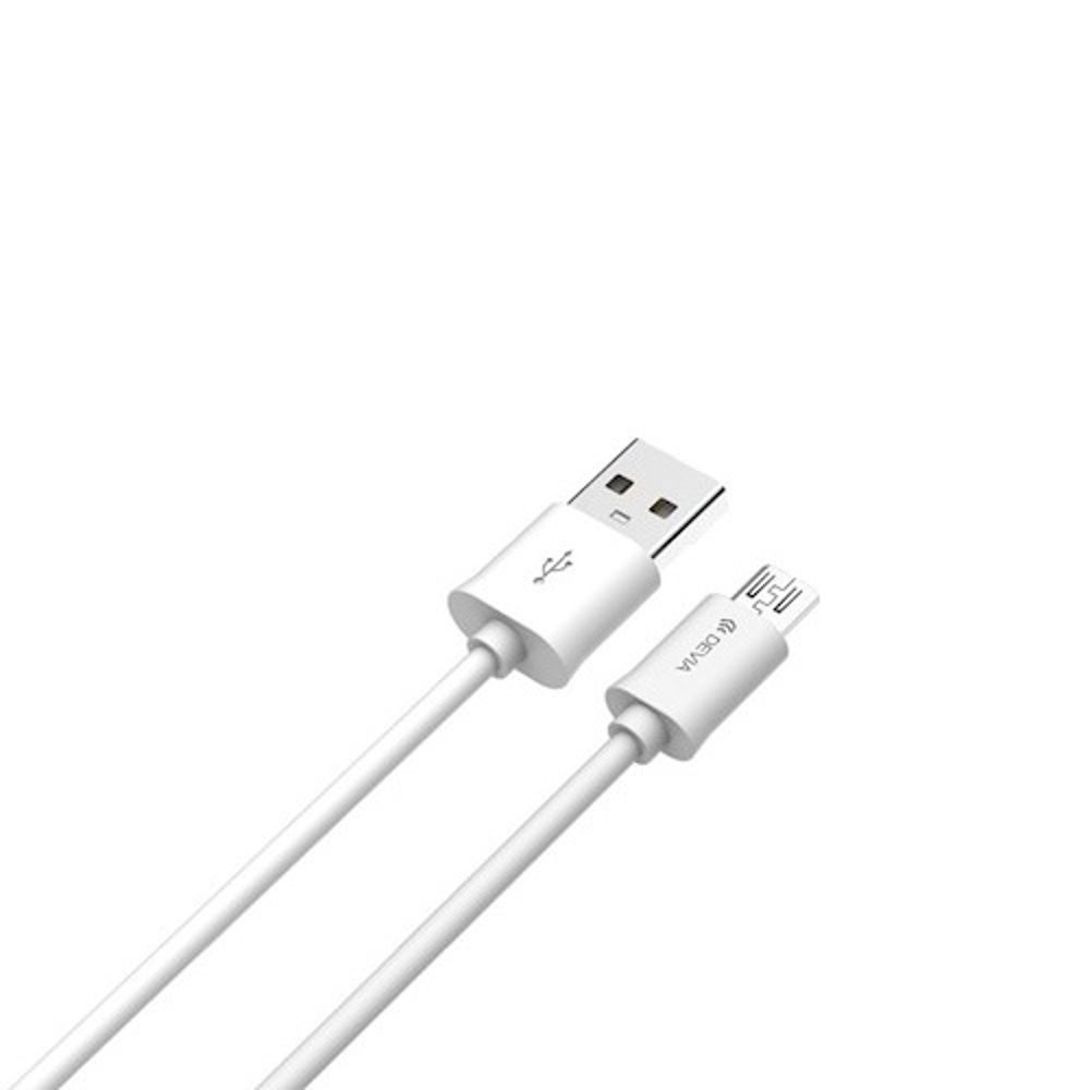 Devia cable Smart EC081 USB - MicroUSB 1,0 m 2,1A white