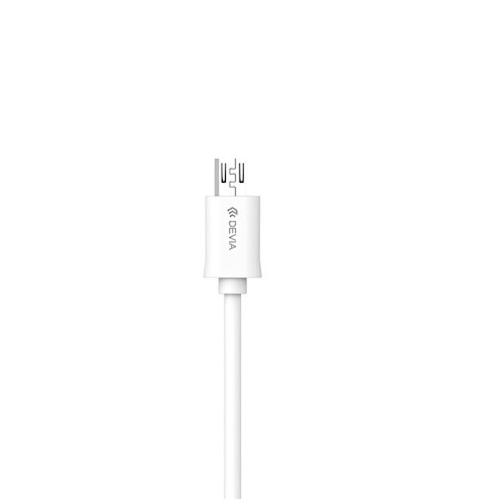 Devia cable Smart EC081 USB - MicroUSB 1,0 m 2,1A white