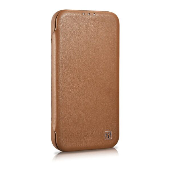 iCarer CE Premium Leather Folio Case iPhone 14 Pro Magnetic Flip Leather Folio Case MagSafe brown (WMI14220714-BN)eng