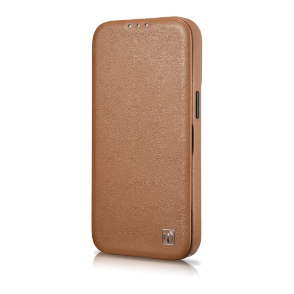 iCarer CE Premium Leather Folio Case iPhone 14 Pro Magnetic Flip Leather Folio Case MagSafe brown (WMI14220714-BN)eng