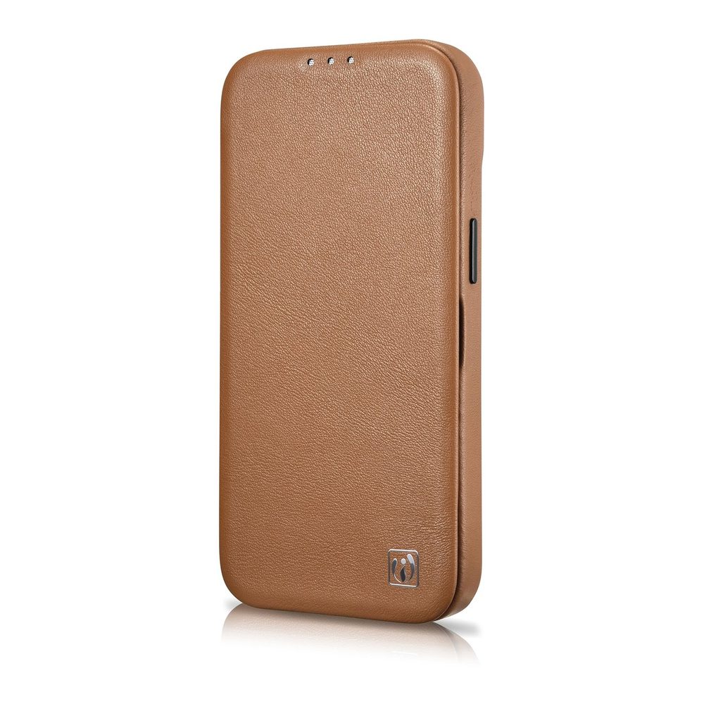 iCarer CE Premium Leather Folio Case iPhone 14 Pro Magnetic Flip Leather Folio Case MagSafe brown (WMI14220714-BN)eng
