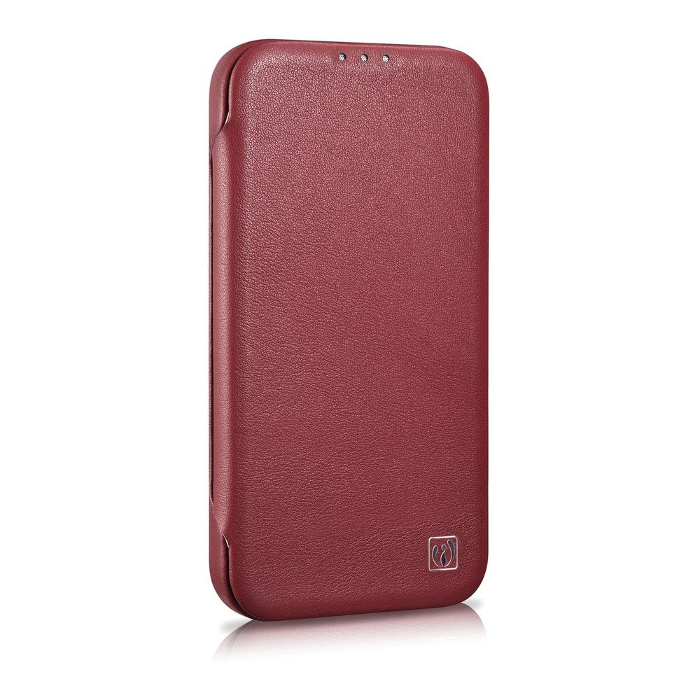 107149_5 iCarer CE Premium Leather Folio Case iPhone 14 Pro Magnetic Flip Leather Folio Case MagSafe Red (WMI14220714-RD)eng