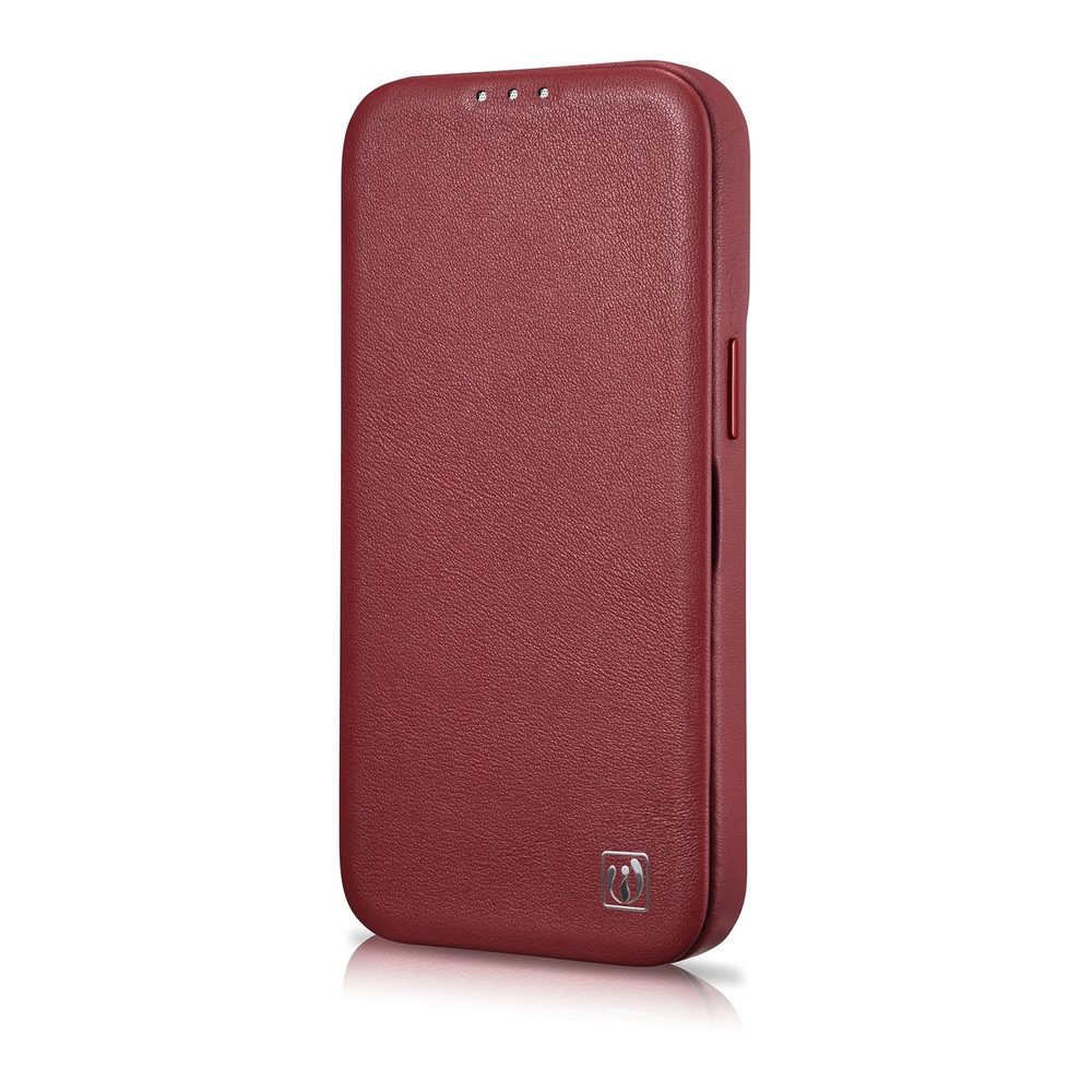 107149_6 iCarer CE Premium Leather Folio Case iPhone 14 Pro Magnetic Flip Leather Folio Case MagSafe Red (WMI14220714-RD)eng