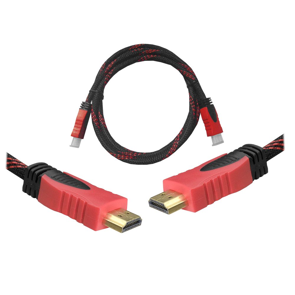 109628_oryg Cable HDMI-HDMI 1,5m red v1.4 blist.