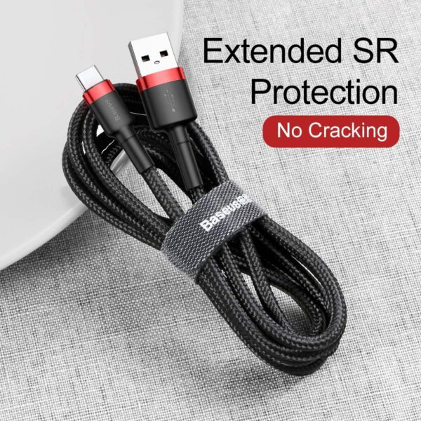 Baseus cable Cafule USB - USB-C 0,5 m 3A red-black