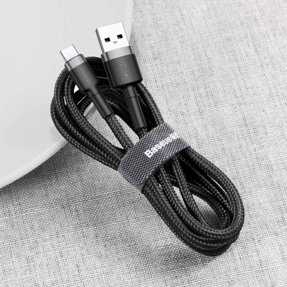 119700_oryg Baseus cable Cafule USB - USB-C 0,5 m 3A gray-black